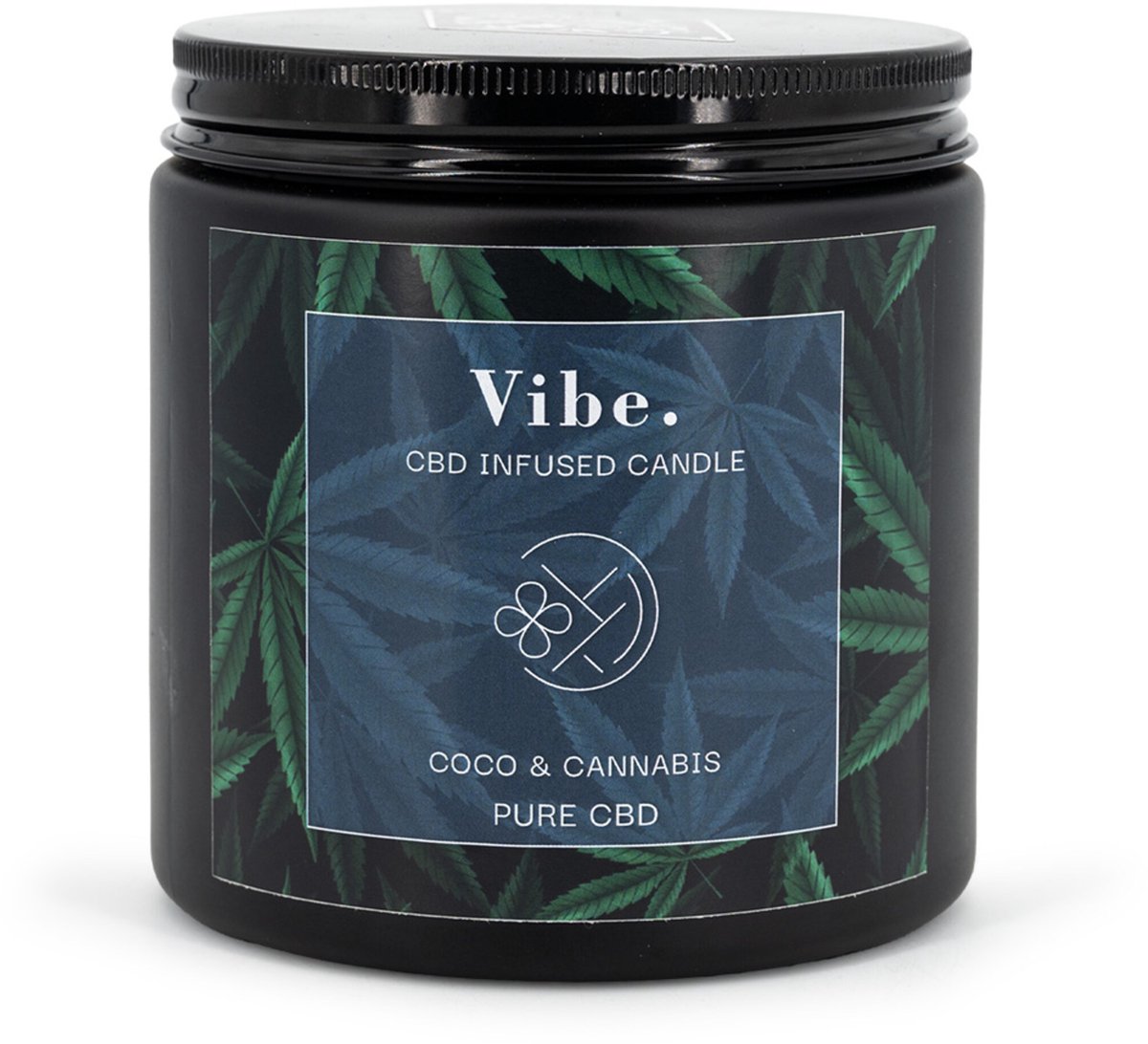 Candle-Brothers Geurkaars - kokos en cannabis - met CBD - multikleurig