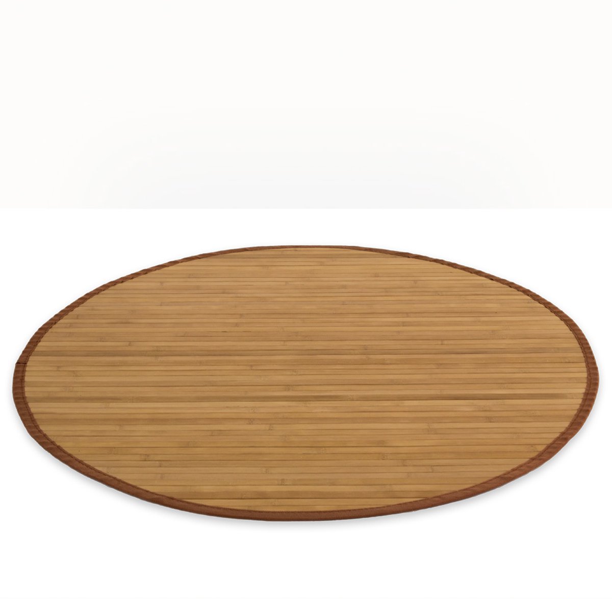 Homestyle4u Bamboe Tapijt - 200 cm rond - bruin