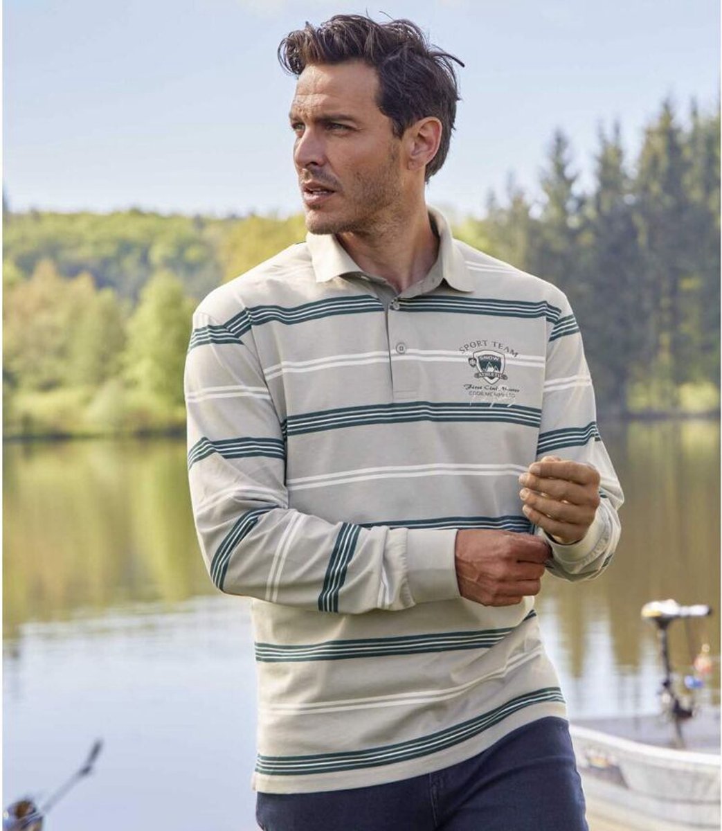 ATLAS FOR MEN - Gestreept poloshirt - Heren - Verkrijgbaar in grote maten - 5XL