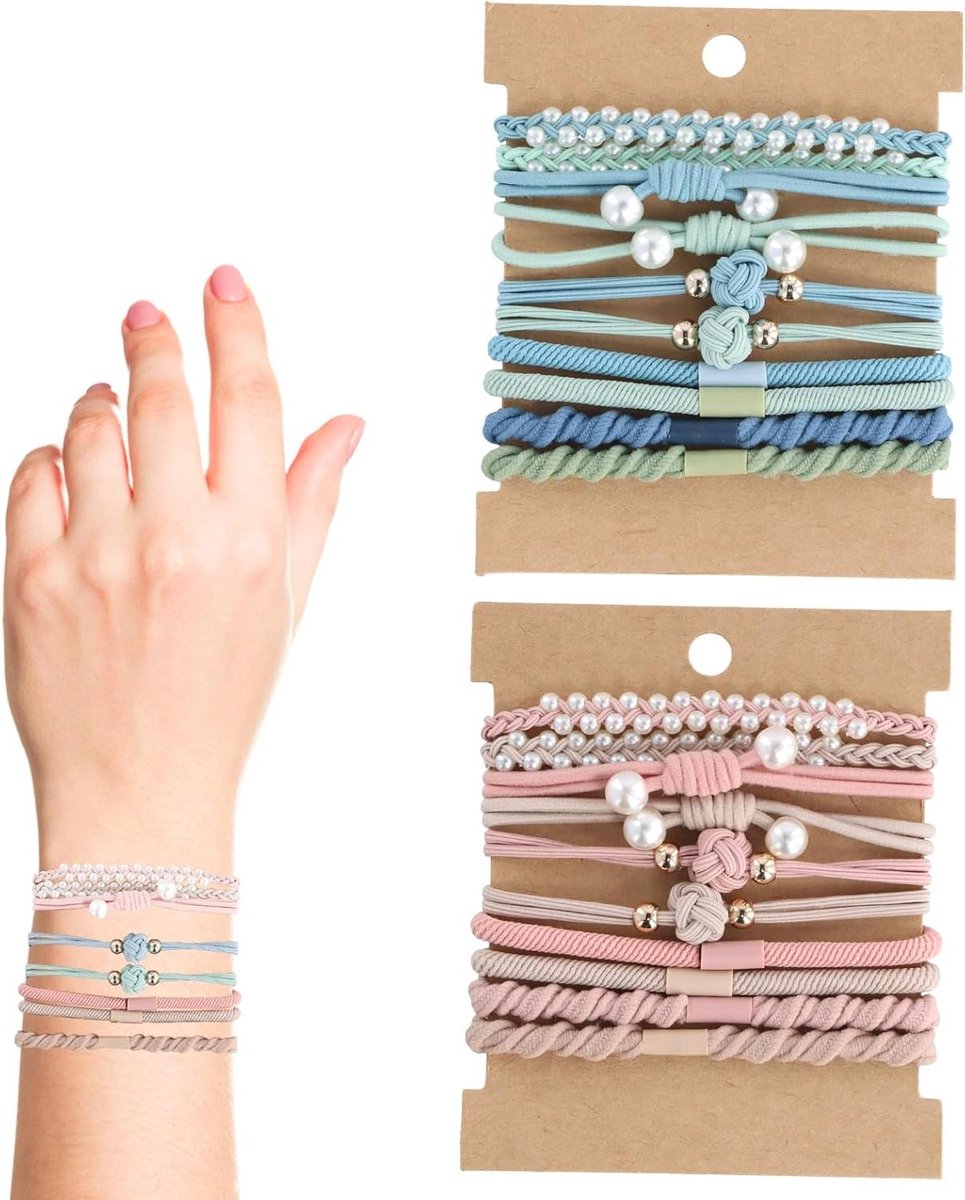 Haarbanden en haarscrunchies set voor tienermeisjes en vrouwen - 20 stuks