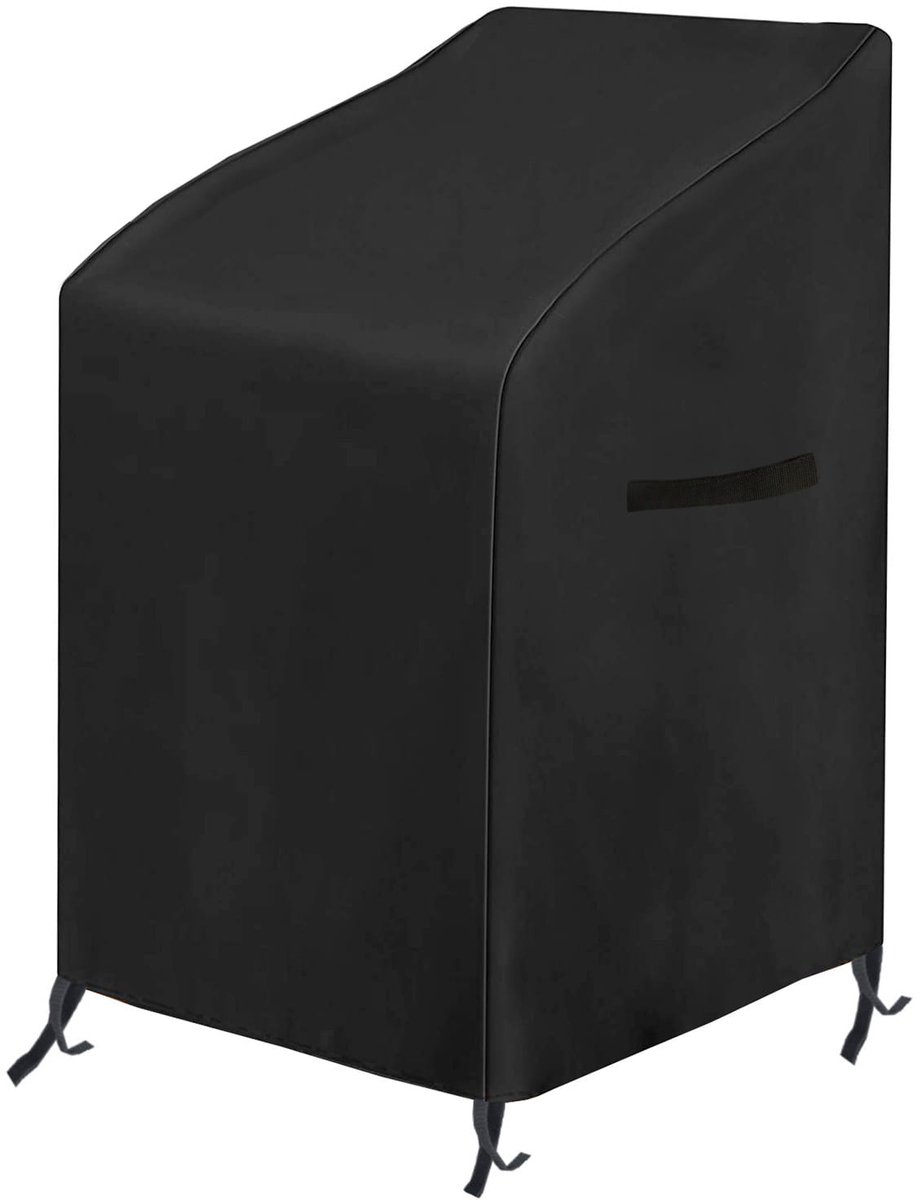 FEROCITY - Tuinstoelhoes - 100 cm x 75 cm x 60 cm - Stofdicht - Waterdicht, UV-bestendig - Polyester - Zwart