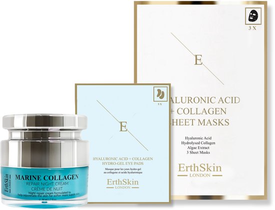 ErthSkin London Hyaluron + collageen nachtverzorgingsset 4