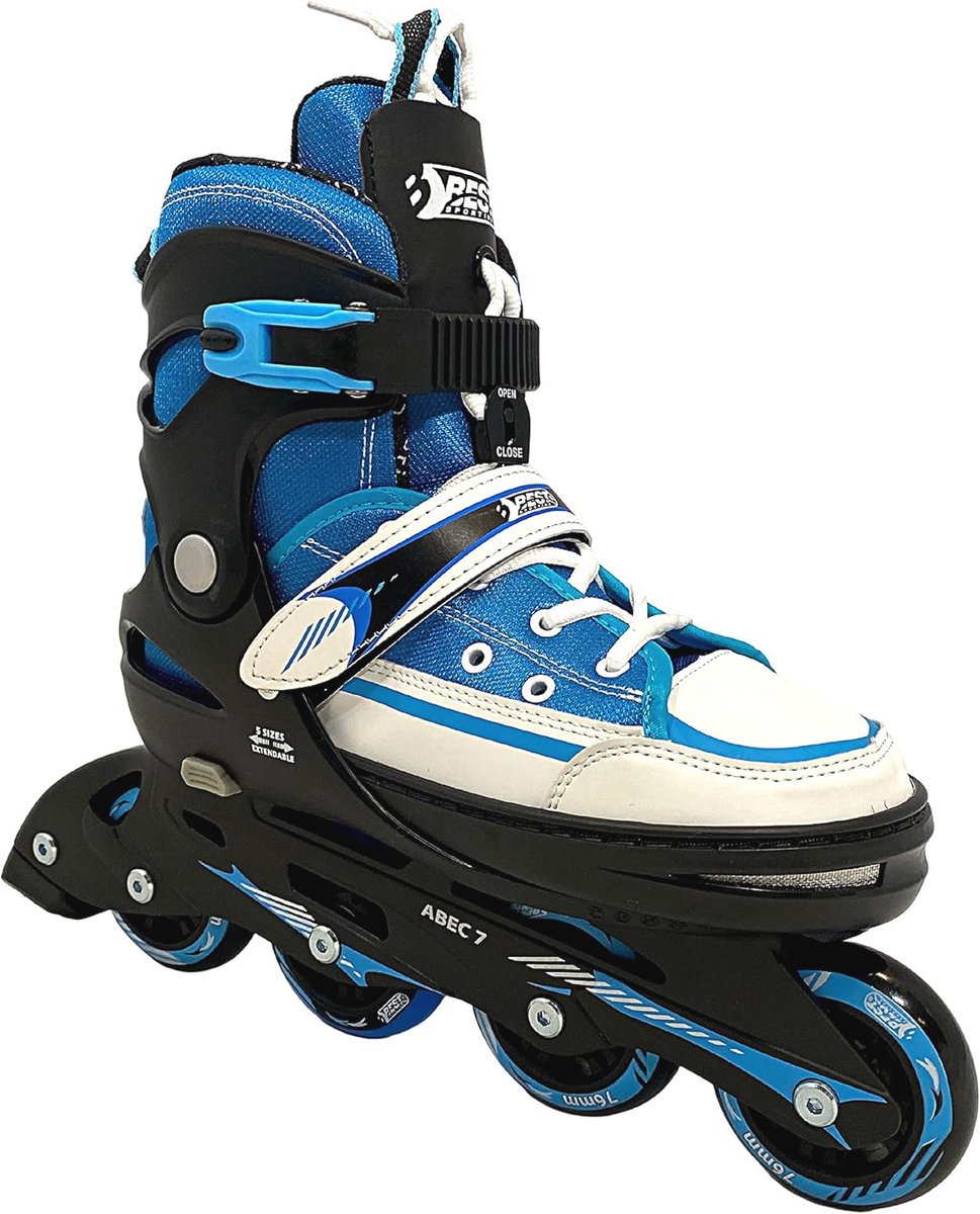 Verstelbare Inline Skates voor Kinderen - Robuuste Rolschaatsen met Rem (Grootte 33-37)