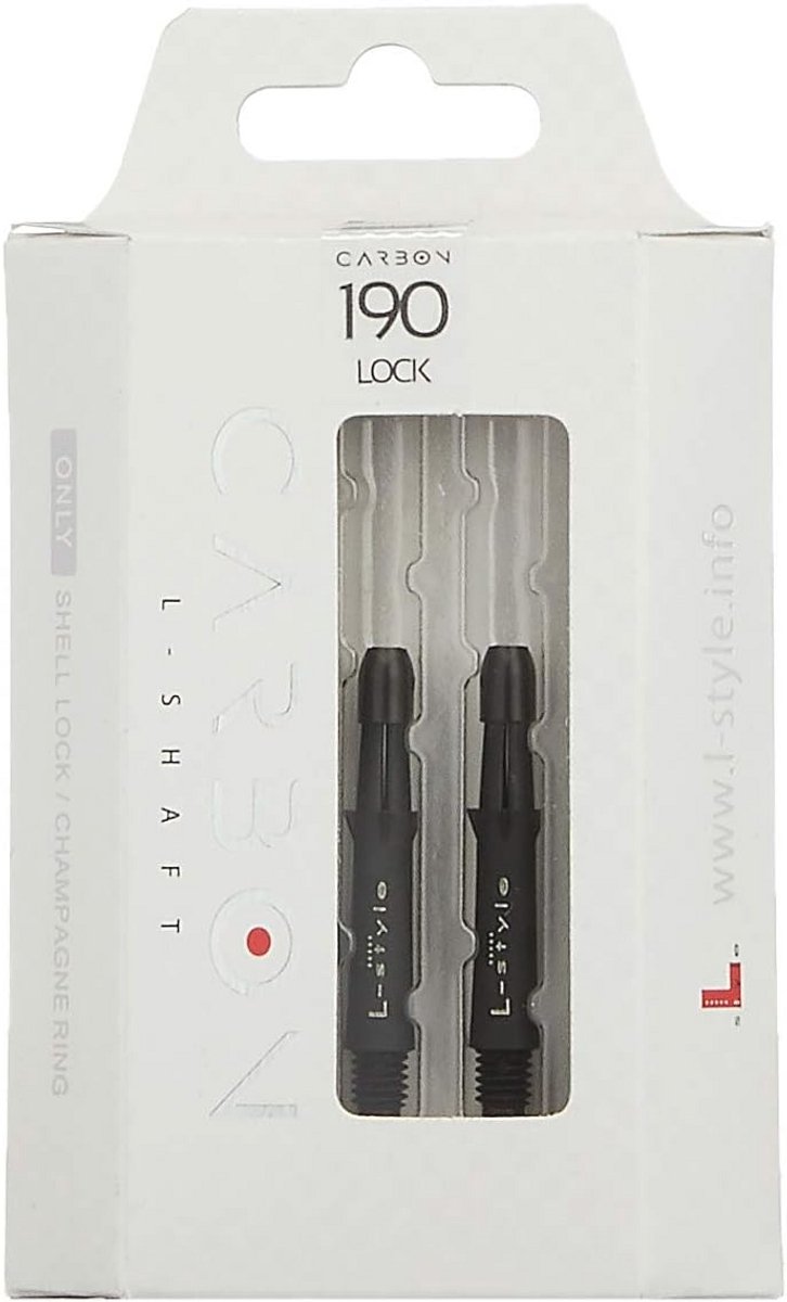 L-Shaft Carbon Zwart - Set van 3 Stelen voor Darts