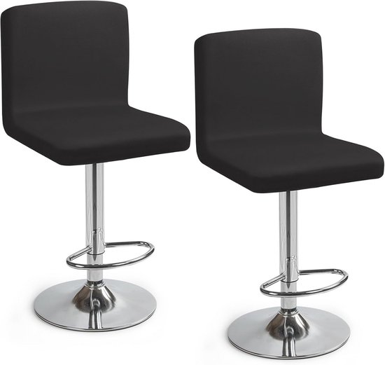 BTSKY - 2 x barkruk-stoelhoes met elastische rugleuning, voor eetkamerstoel, draaistoel met rugleuning (stoelen niet inbegrepen