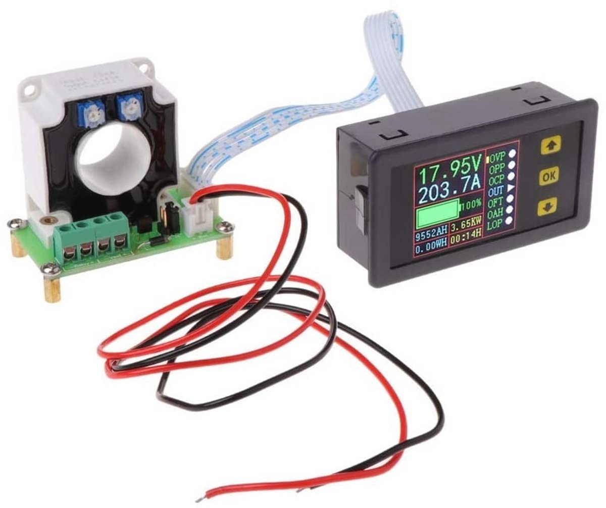 Digitale DC Multimeter 0-90V 100A Voltmeter en Ampèremeter met LCD Scherm en Hall Sensor