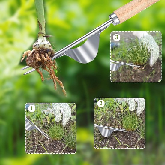 Handmatige Onkruidverdelger voor Tuinen en Moestuinen - Draagbare Worteltrekker en Onkruidwiedgereedschap van Merkloos	 — afbeelding 4