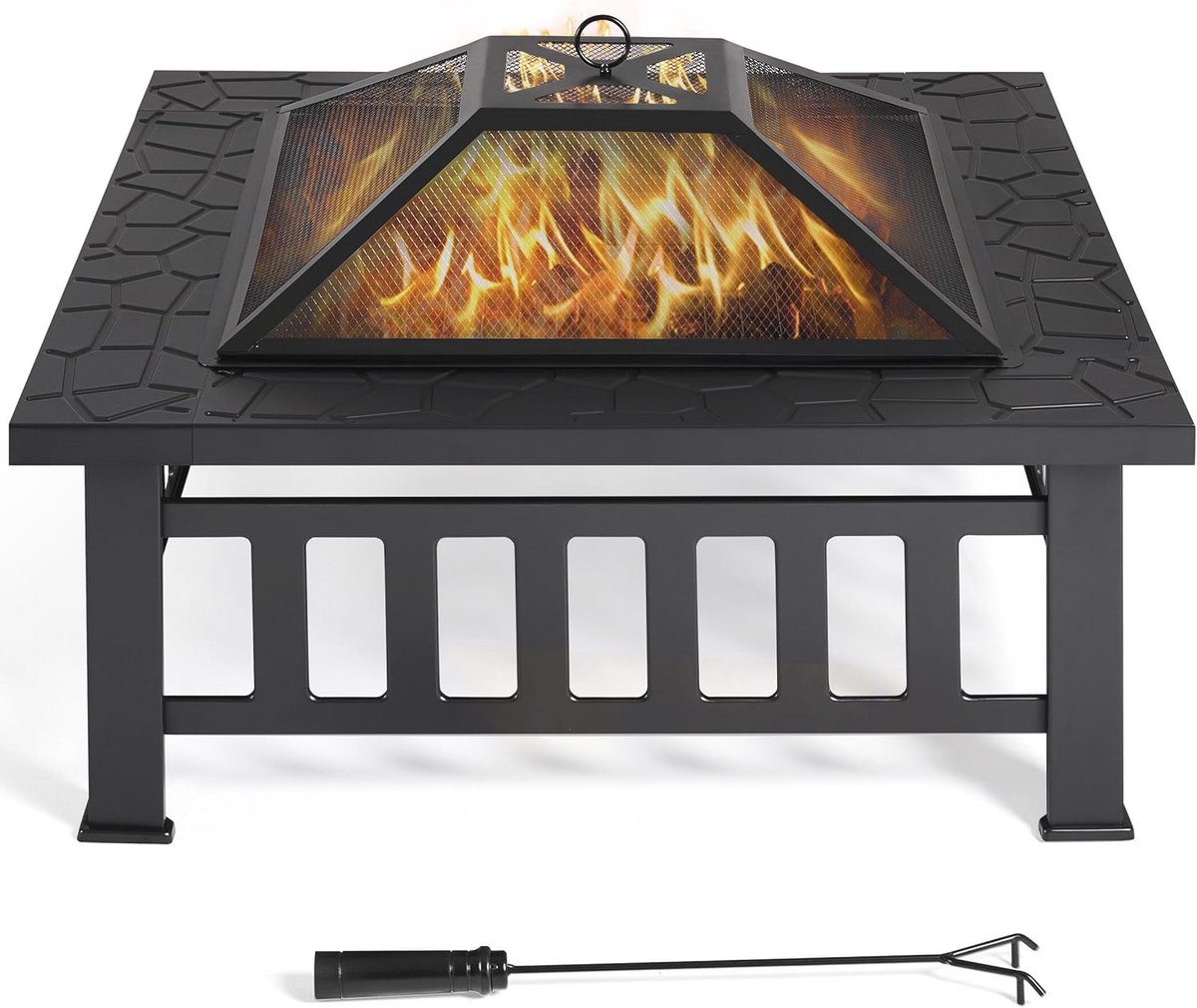 Vuurton - Tuinoven - 86 x 86 x 54 cm - 11,82 kg - Zwart