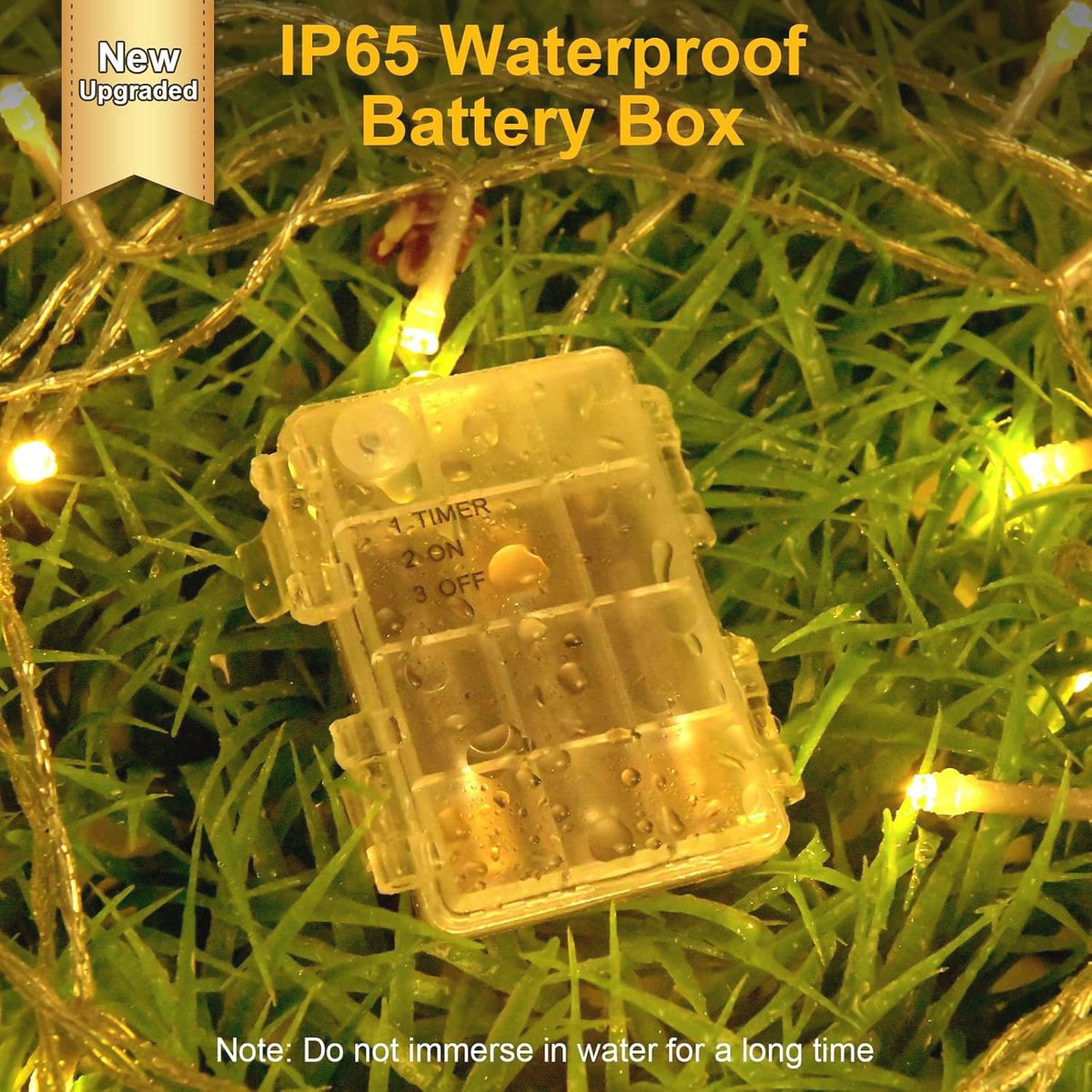 Waterdicht led-lichtsnoer voor buiten en binnen - 2m, 20 leds met timer voor sfeervolle decoratie — cadeau in Wonen & Interieur - foto 3