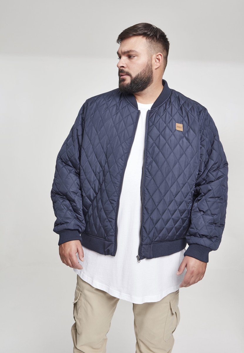 Urban Classics Jas Diamond Quilt Jacket Tb862 Mannen Blauw