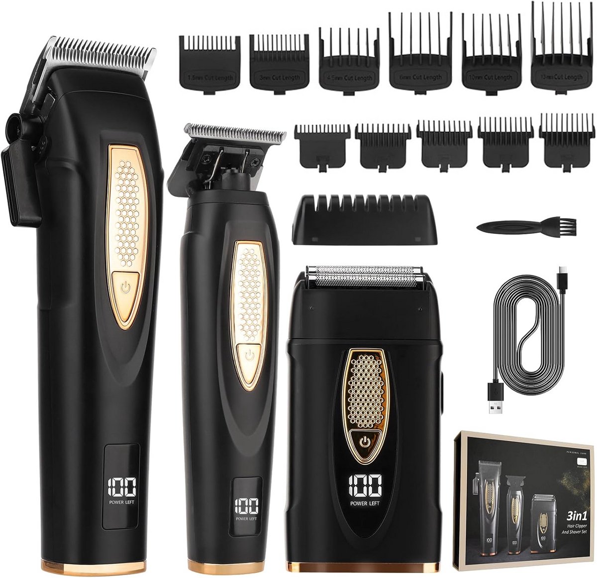 Professionele Tondeuse en Baardtrimmer Set voor Thuisgebruik