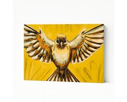 Vogel met brede vleugels – wandkunst – Canvas schilderij – 120x80 cm
