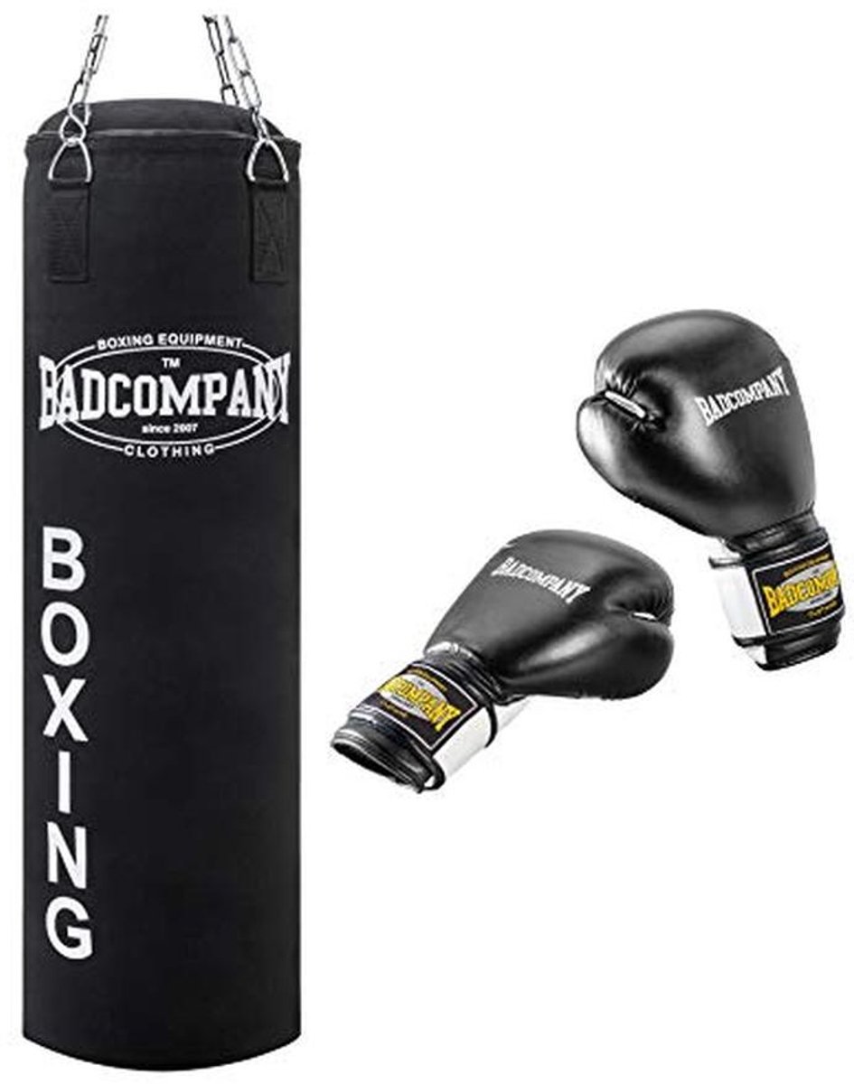 Canvas Bokszak Set met Heavy Duty Hangbeugel en Handschoenen - 100 x 30 cm & 80 x 30 cm