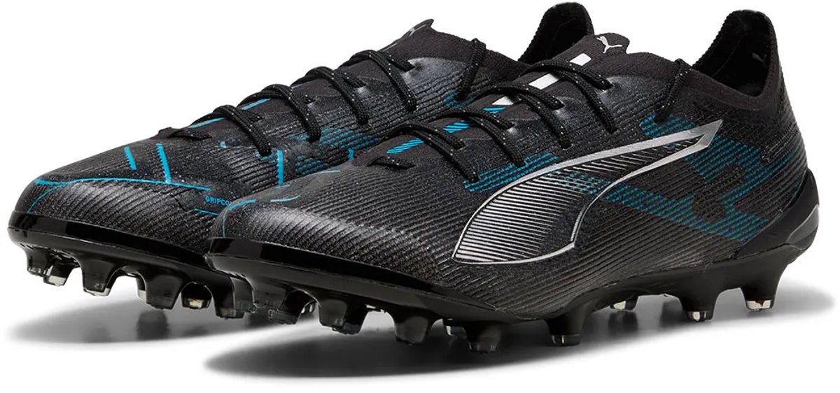 Puma Ultra 5 Ultimate Ag voetbalschoenen in zwart, EU 44, met grip voor kunstgras en Ortholite® demping.