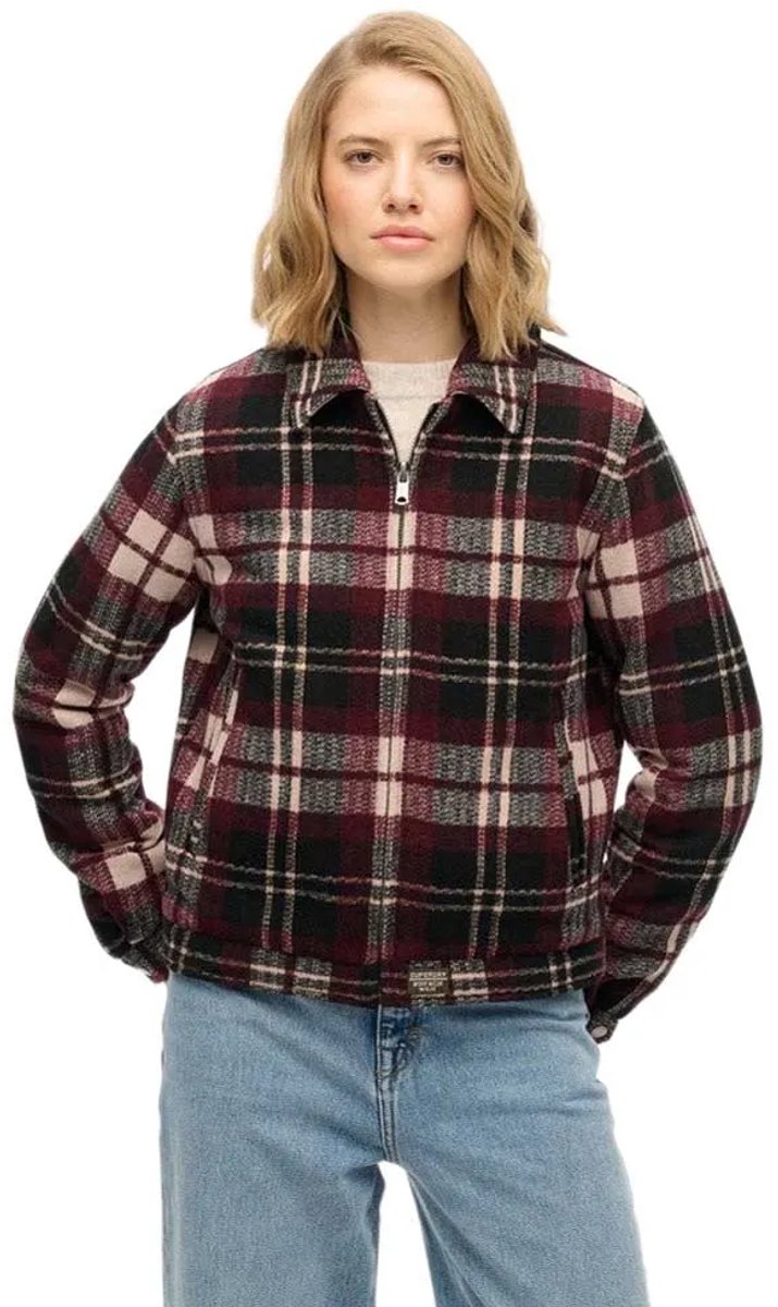 Superdry Checked Ranch Quilted Jas M Vrouw Wit