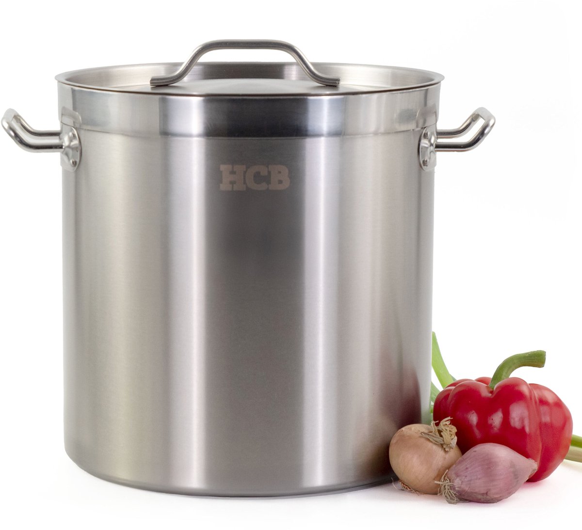 Bol.com HCB® - Professionele Kookpan - 17 liter - Inductie - Gas - Electrisch - Grote RVS / INOX pan - Soeppan - Horeca pannen -... aanbieding