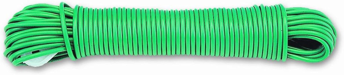 Waslijn polypropyleen met spankabel 2,7 mm - 10 meter groen