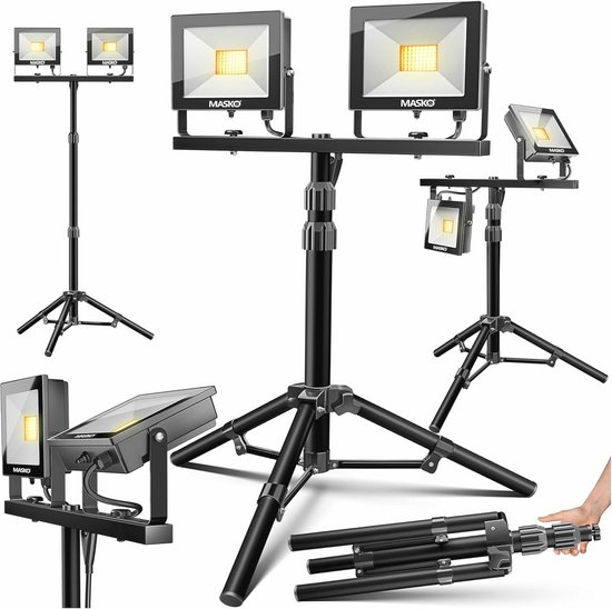 Brennenstuhl LED Bouwlamp Op Statief 180 Cm | JARO | 6500K | 5800 Lumen Ip65 50w I12935 T3223