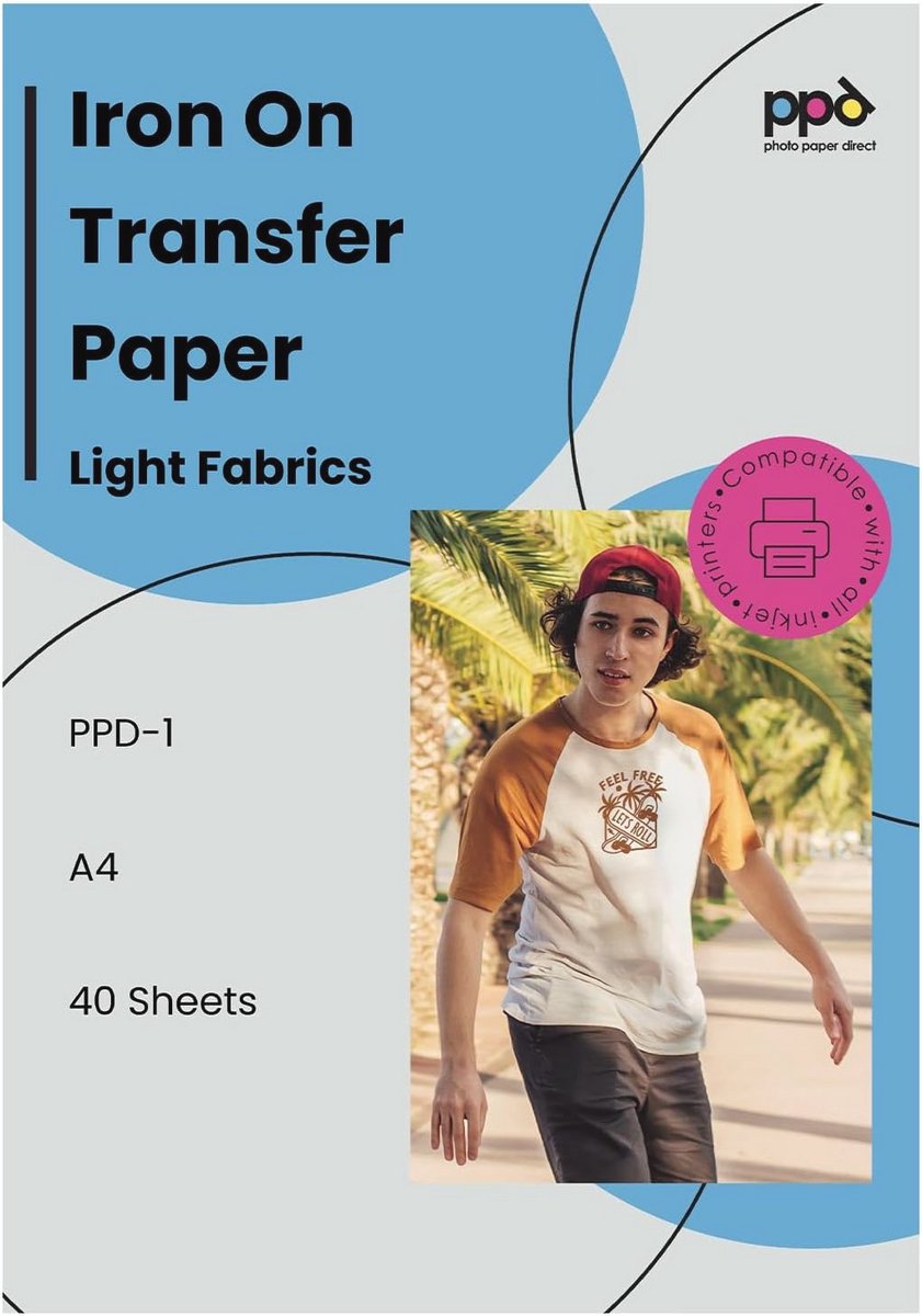 A4 Inkjet T-shirt Transfer Papier voor Lichte Textiel - Transparante Transfer Folie