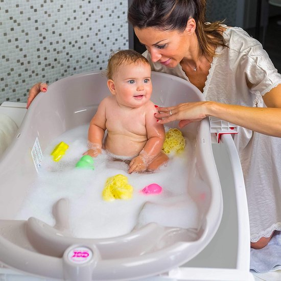 Ergonomisch ontworpen babybadje voor baby's van 0-12 maanden - grijs. — afbeelding 4