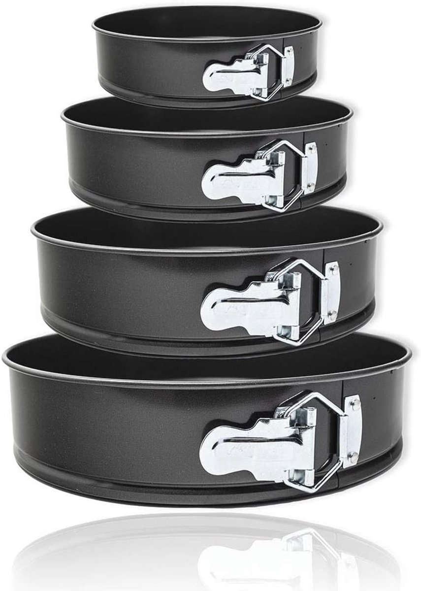 Set van 4 Bakvormen Springvormen Ø 18-28 cm voor Taarten