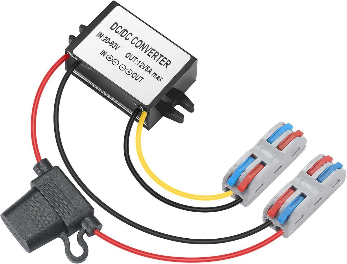 DC/DC-omvormer 17-60V naar 12V 5A 60W voor Auto's en Vrachtwagens