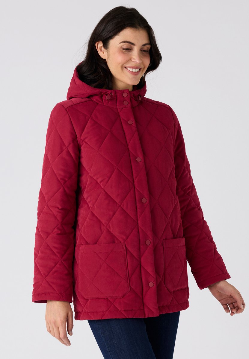 Damart Parka gewatteerd capuchon Dames – 46-48 Rood