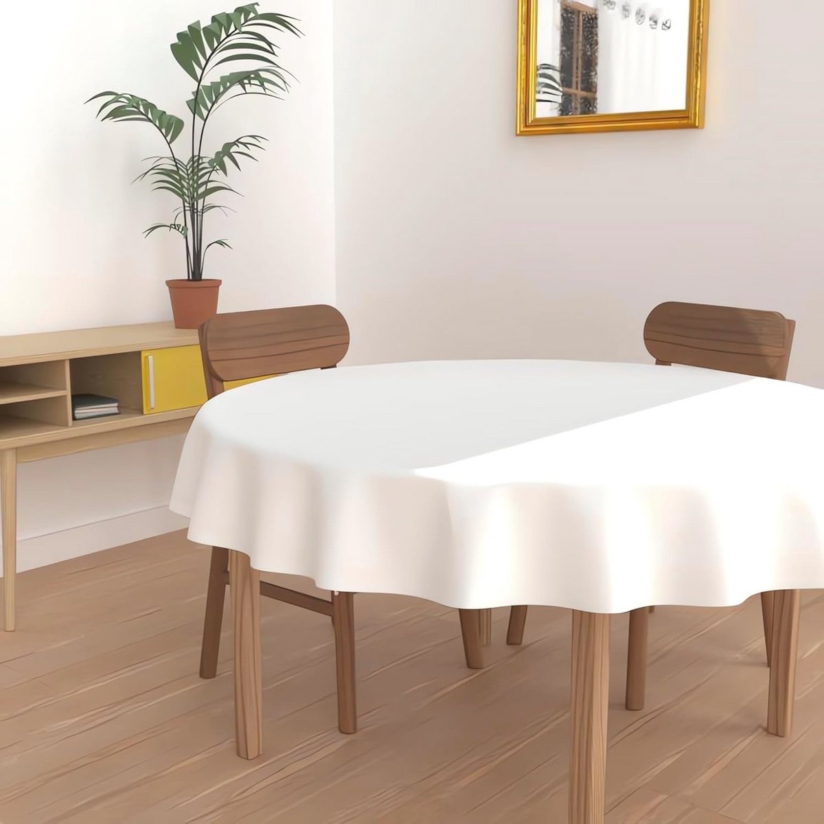 Rechthoekig tafelkleed 160x270 cm - Antraciet, Vuilafstotend Polyester
