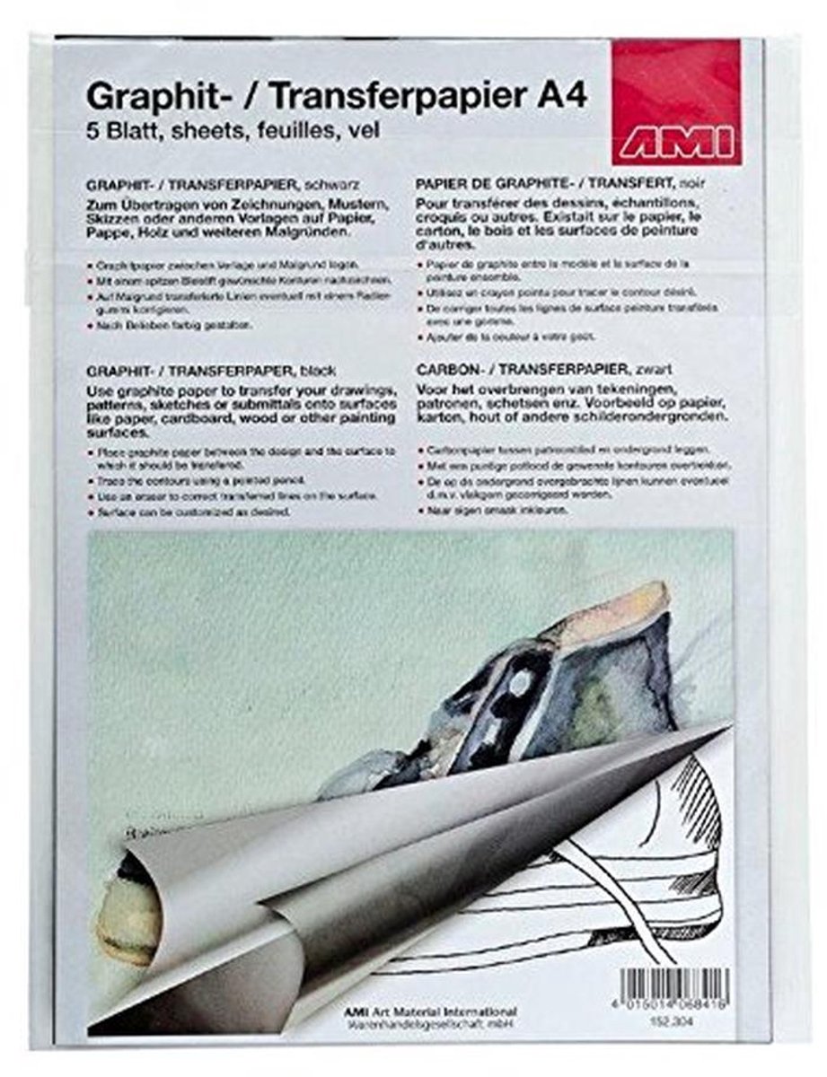 Transferpapier A4 5 Vellen Zwart