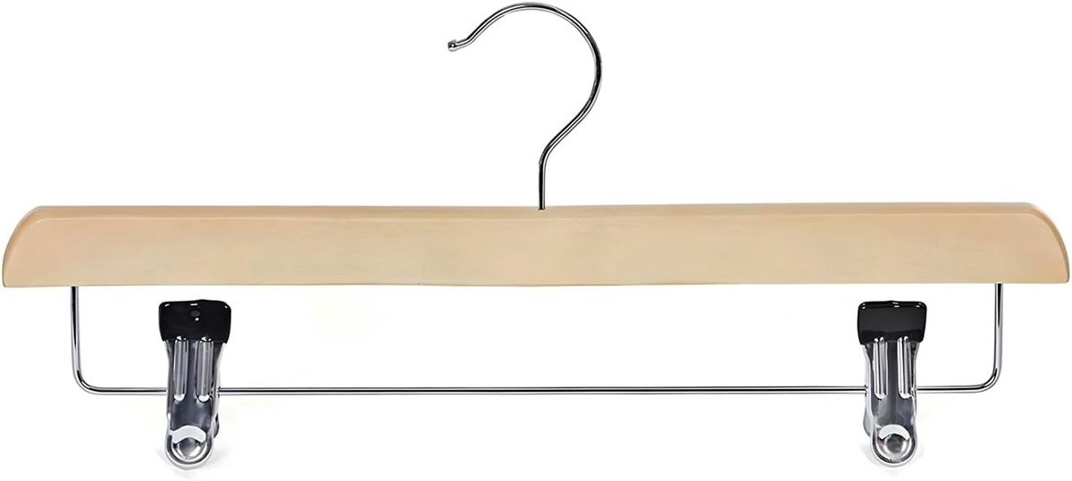 Houten Kleding Hangers voor Rokken en Broeken - Set van 5