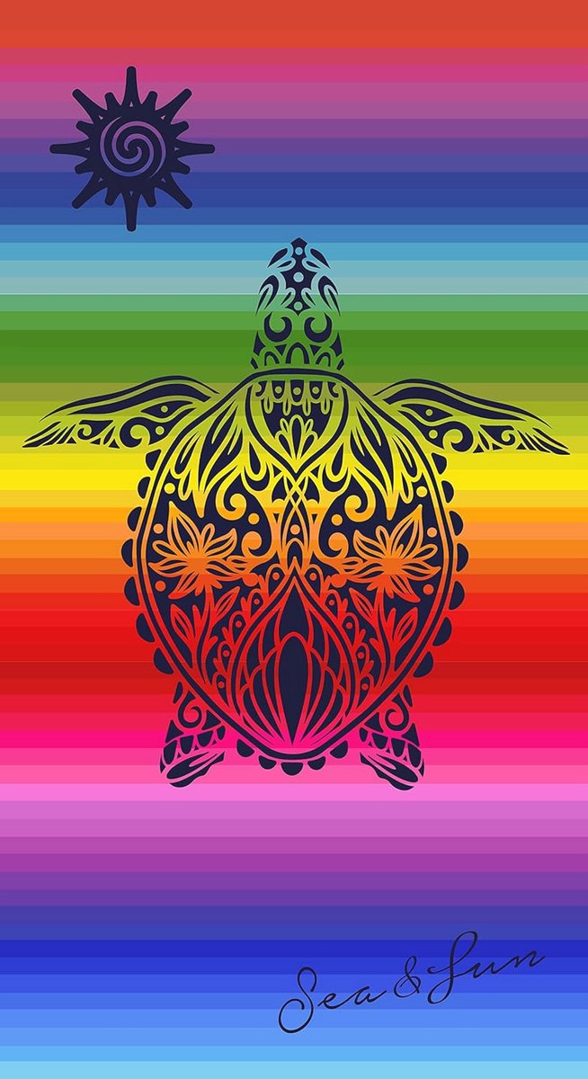 Microvezel Strandhanddoek Tortuga - Sneldrogend en Meerkleurig 75 x 145 cm
