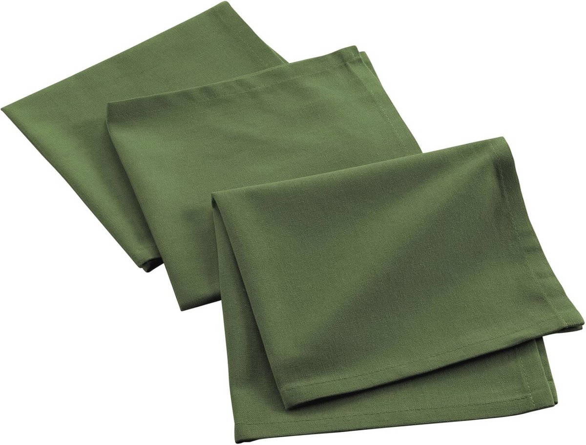 Groene servetten 40 x 40 cm - 3 stuks