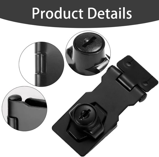 Cabinet Lock with Key - Lockable Security Robbery Lock for Chest of ...