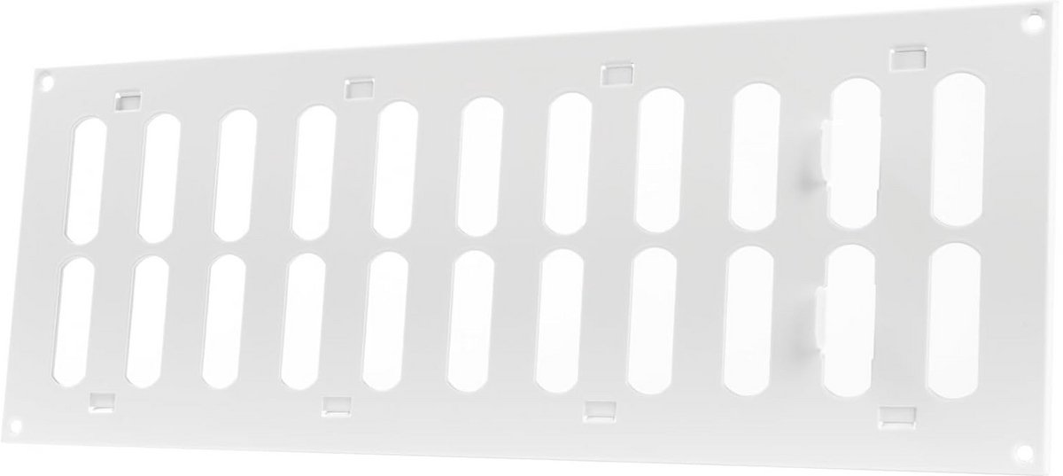 Ventilatierooster Verstelbaar - Luchtregelaar Afdekking - Luchtstroming Regelen - Temperatuurbestendig - 400x150 mm - Wit