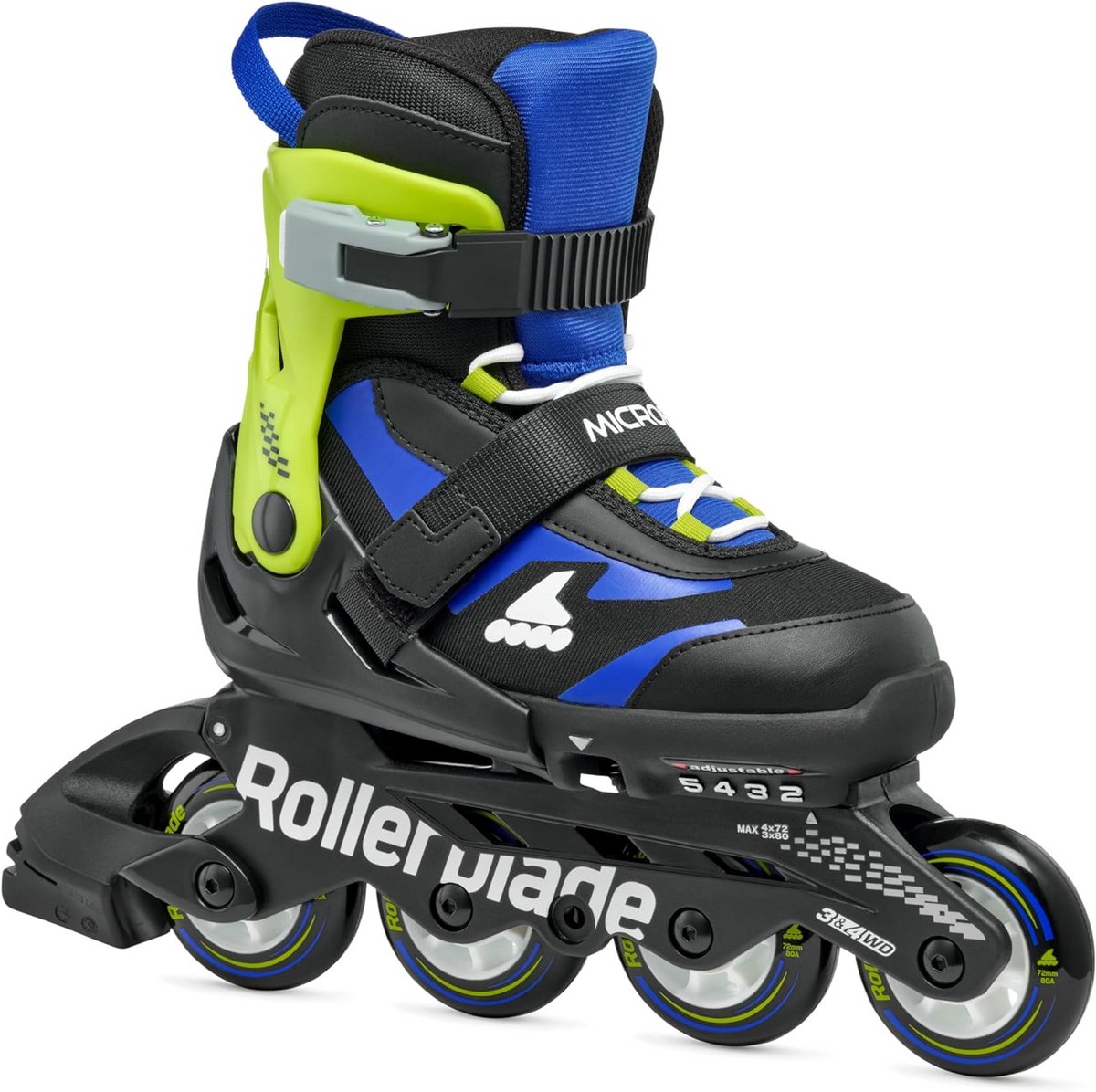 Verstelbare Inlineskates voor Kinderen en Jongens - Zwart/Blauw - Maat 28-32