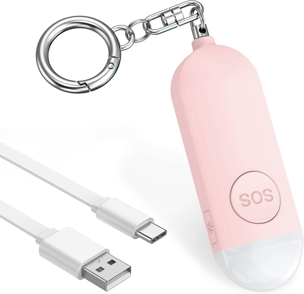 Persoonlijk Veiligheidsalarm met Sleutelhanger en LED-lamp - 130dB Noodalarm