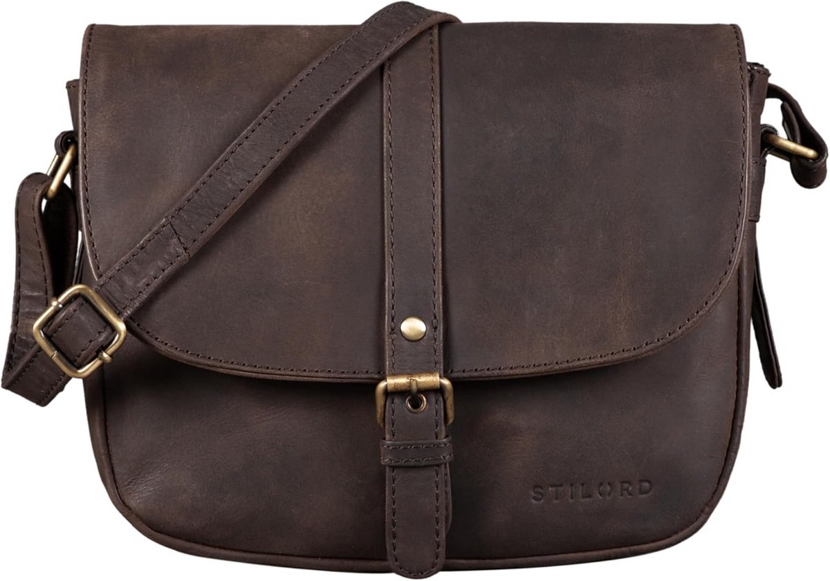 Leren Schoudertas Dames Vintage Kleine Handtas Klassieke Avondtas voor Dames Echt Leer
