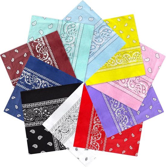 Bandana van bedrukt katoen - wit - 3.00