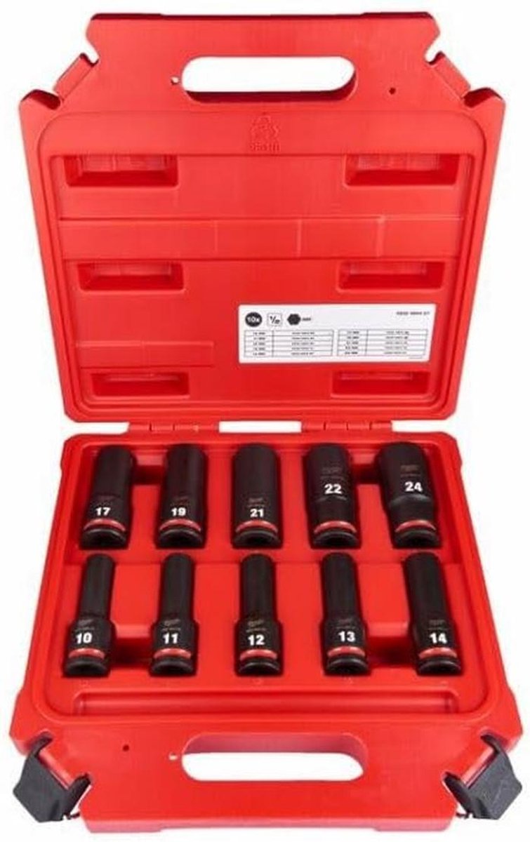 Set van 10 Steekdozen Slagschroevendraaier 1/2 inch