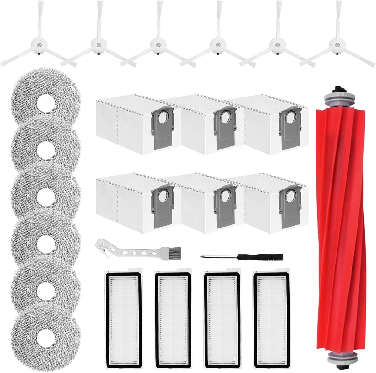 Accessoires Geschikt voor Roborock Qrevo Pro/Qrevo S/Qrevo MaxV, Reserveonderdelen Robot Stofzuiger Stofzakken Hoofdborstel Doeken Filters Zijborstels Reserveonderdelen
