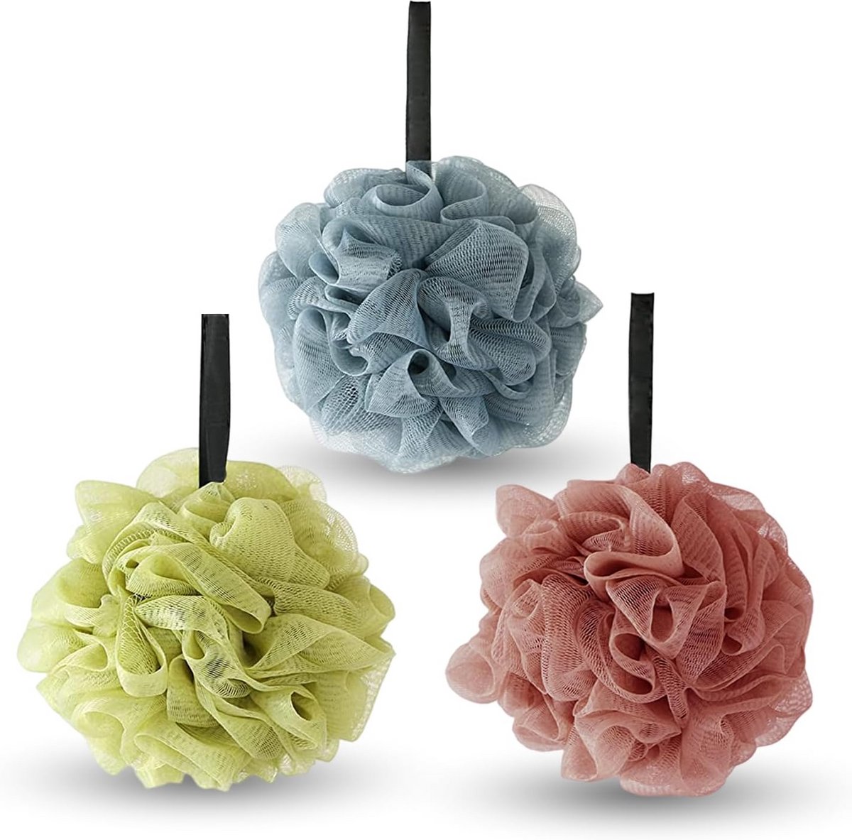 Natuurlijke Loofah Spons Set - Exfoliërende Lichaamsscrubber (3 Stuks)