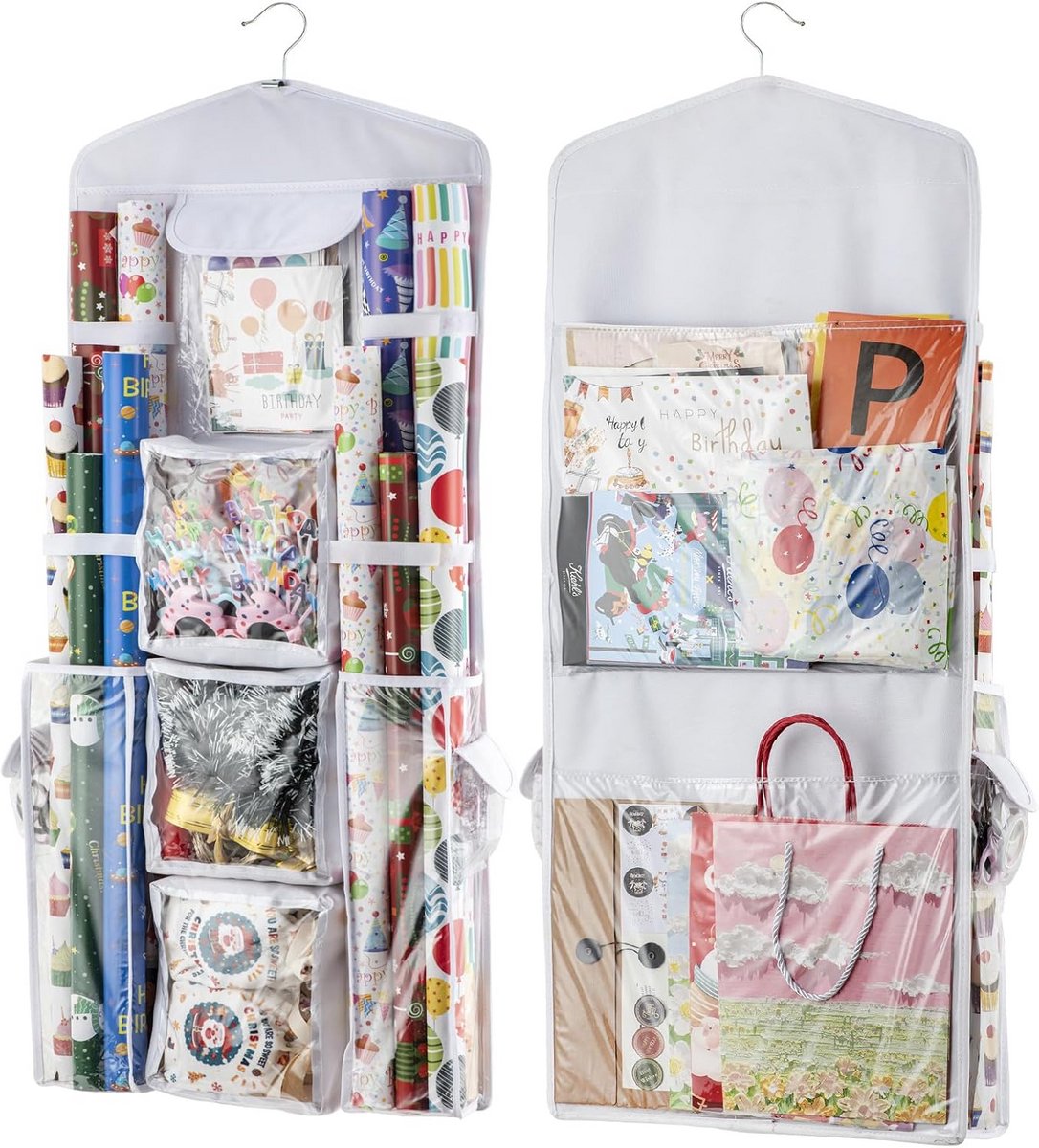 Hangende Opbergtas voor Kado-inpakpapier Organiser Dubbelzijdig