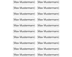 Gepersonaliseerde Naamstickers Textiel Wit voor Kleding en Waslabels