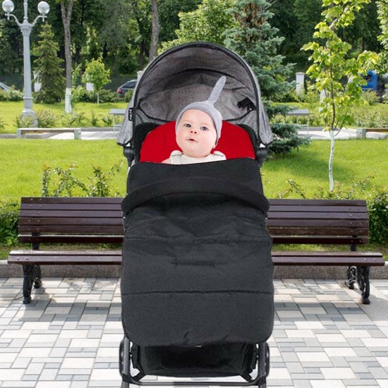 Voetenzak voor kinderwagen - 86*40 cm - Waterdichte en slijtvaste buitenlaag van Oxford-stof - Kan gebruikt worden als slaapzak - Kan gebruikt worden als zitkussen - Babyslaapzak - Voetenzak voor kinderwagen - Verdikte - Winddicht - Waterdicht - Warm van Merkloos — afbeelding 4
