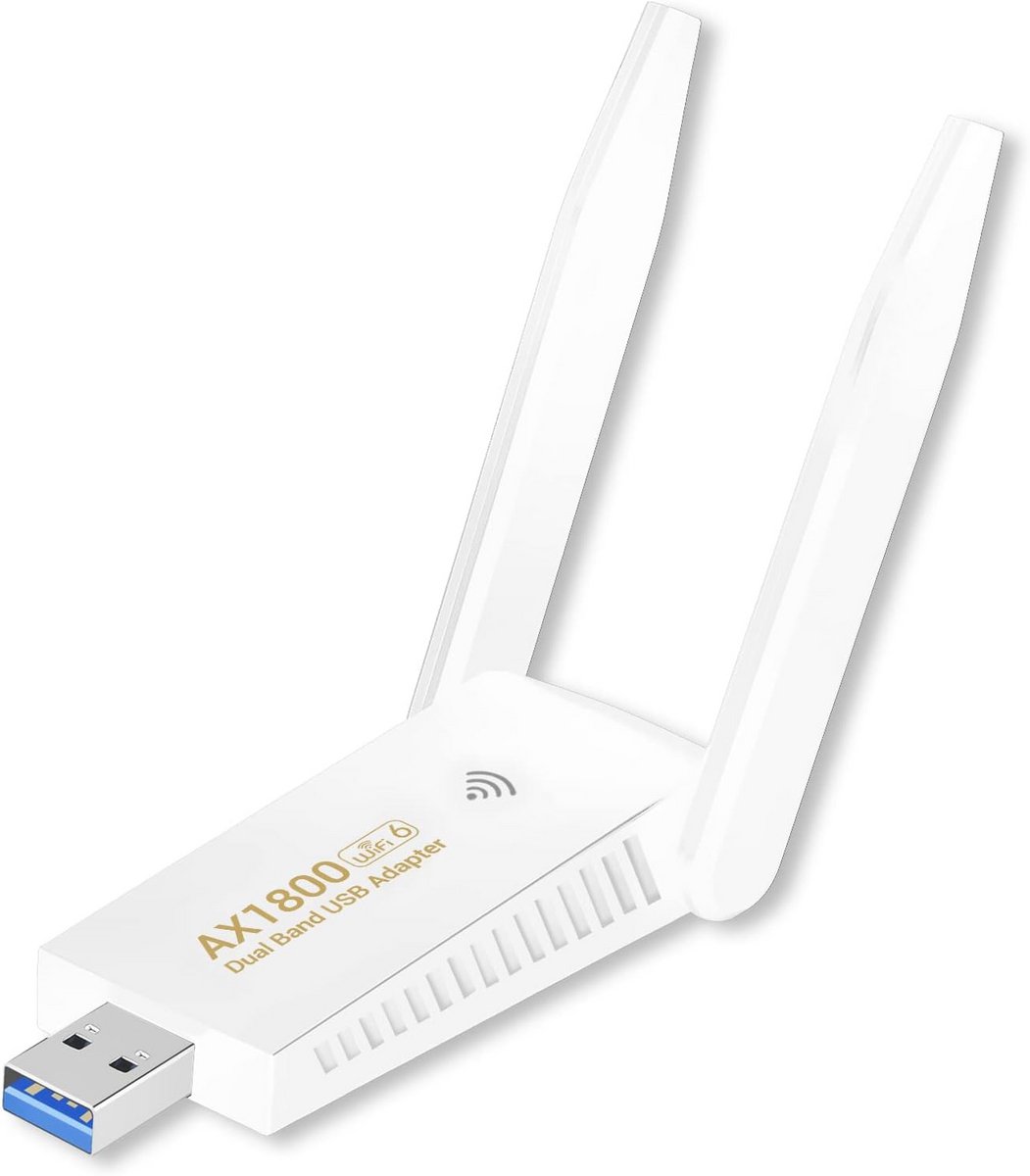 Snelle USB WiFi 6 Adapter 1800Mbps voor Desktop en Laptop