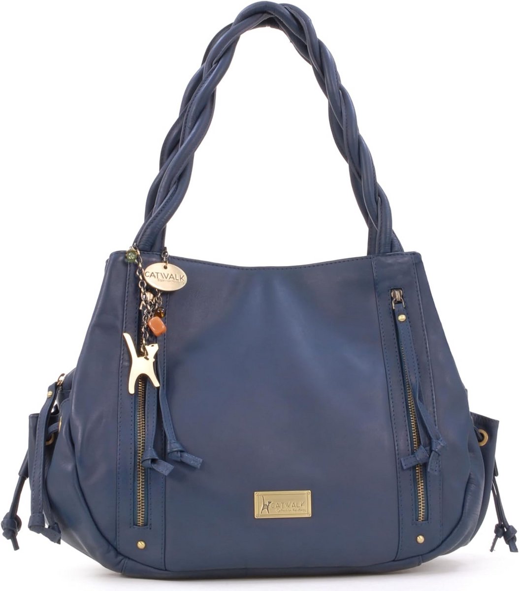 Leren Tote Schoudertas Dames met Vintage Look en Ruim Interieur