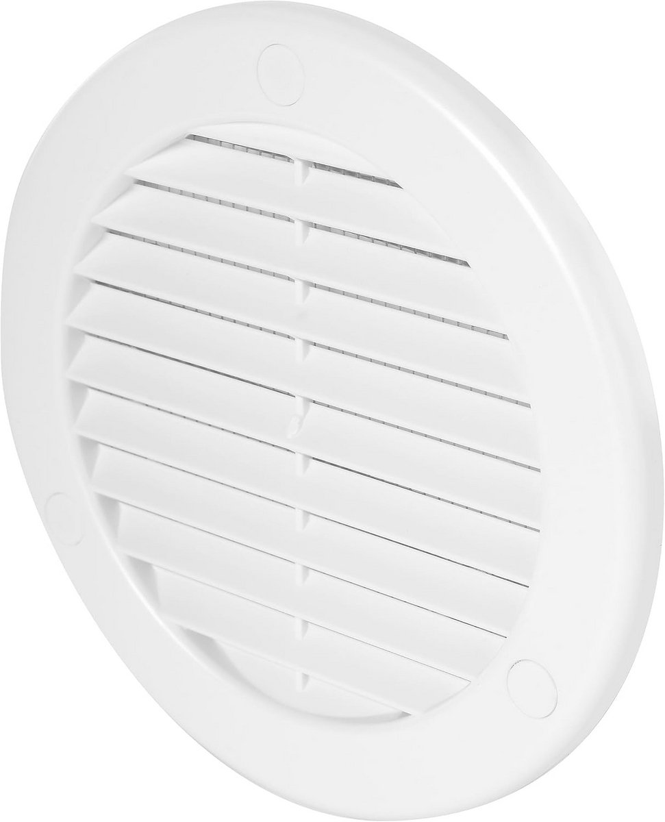 Ventilatierooster - Afzuigrooster - Luchtcirculatie Verbeteren - Met Insectennet - Ø 100 mm - Wit