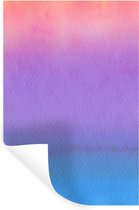 Stickers muraux - Aquarelle - Violet - Rose - Blauw - 80x120 cm - Feuille adhésive