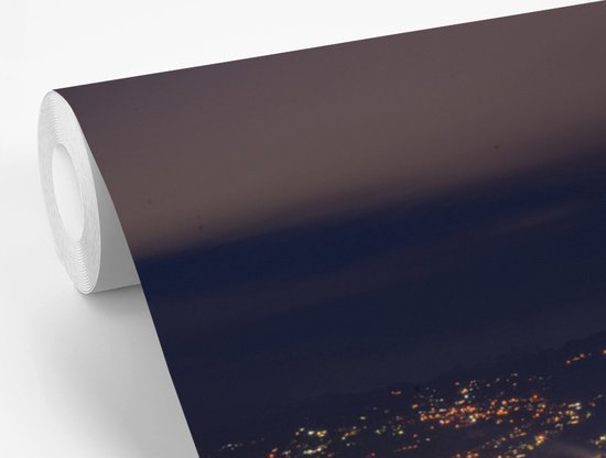 Behang - Fotobehang Verlichting langs de kust van Beiroet in Libanon - Breedte 320 cm x hoogte 240 cm - Nr1Wallpaper