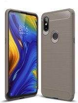 Carbon Fiber Texture TPU schokbestendige hoes voor Xiaomi Mix 3 (grijs)